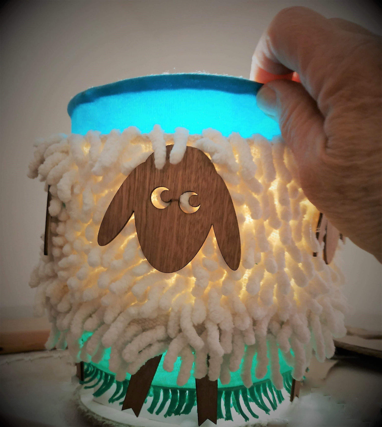 A set of lampshade and nightlight for nursery