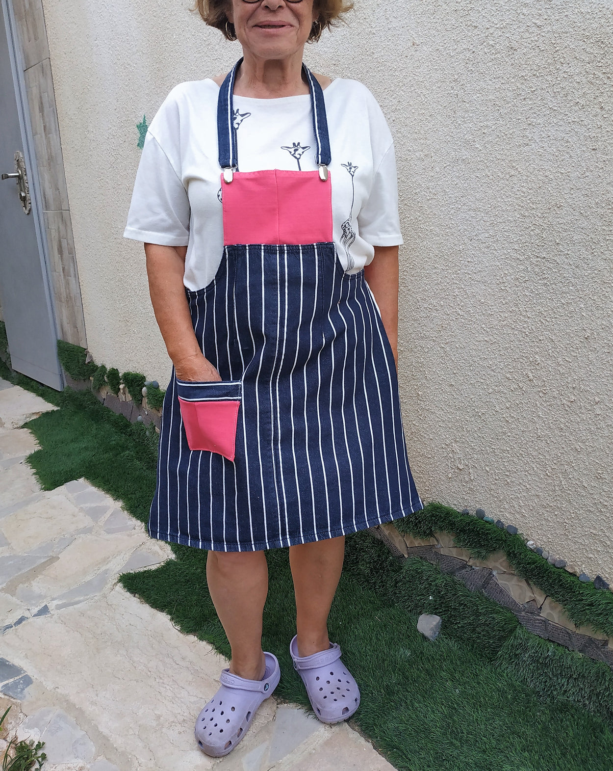A set of denim aprons for HER and HIM.