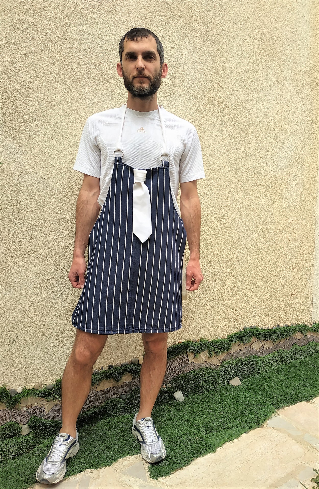 A set of denim aprons for HER and HIM.