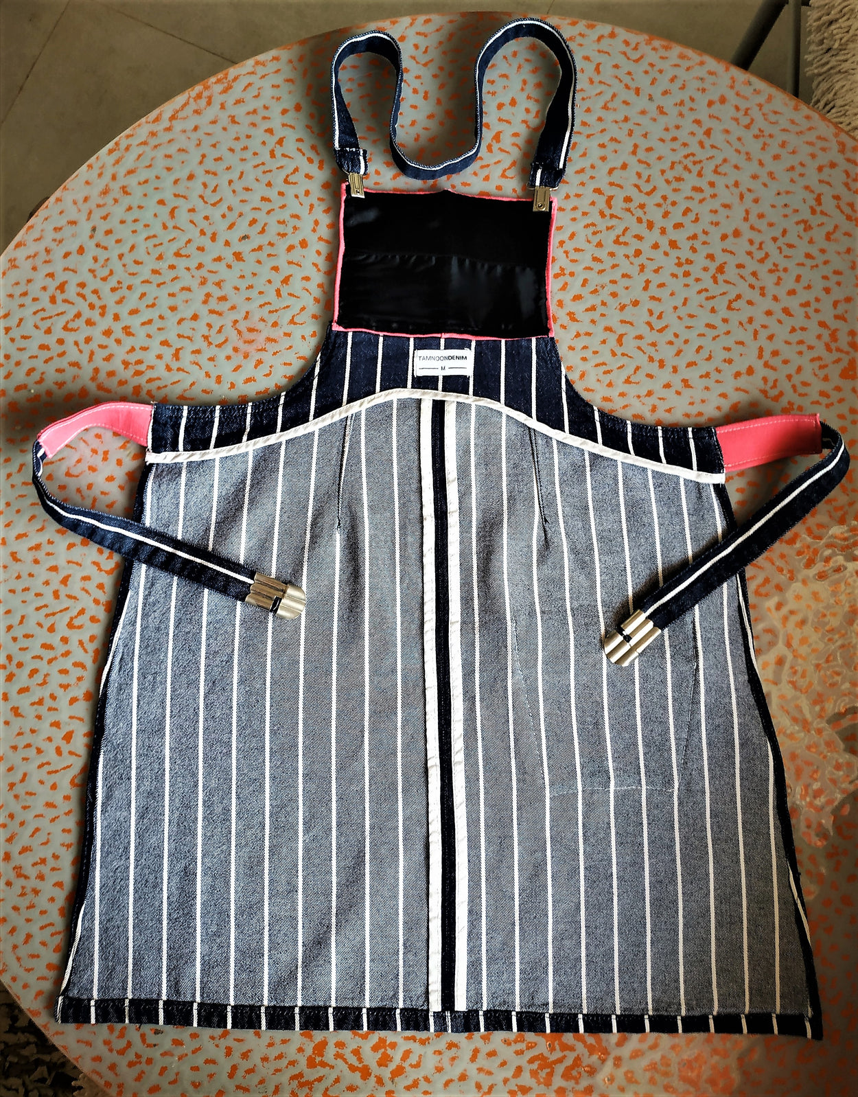 A set of denim aprons for HER and HIM.