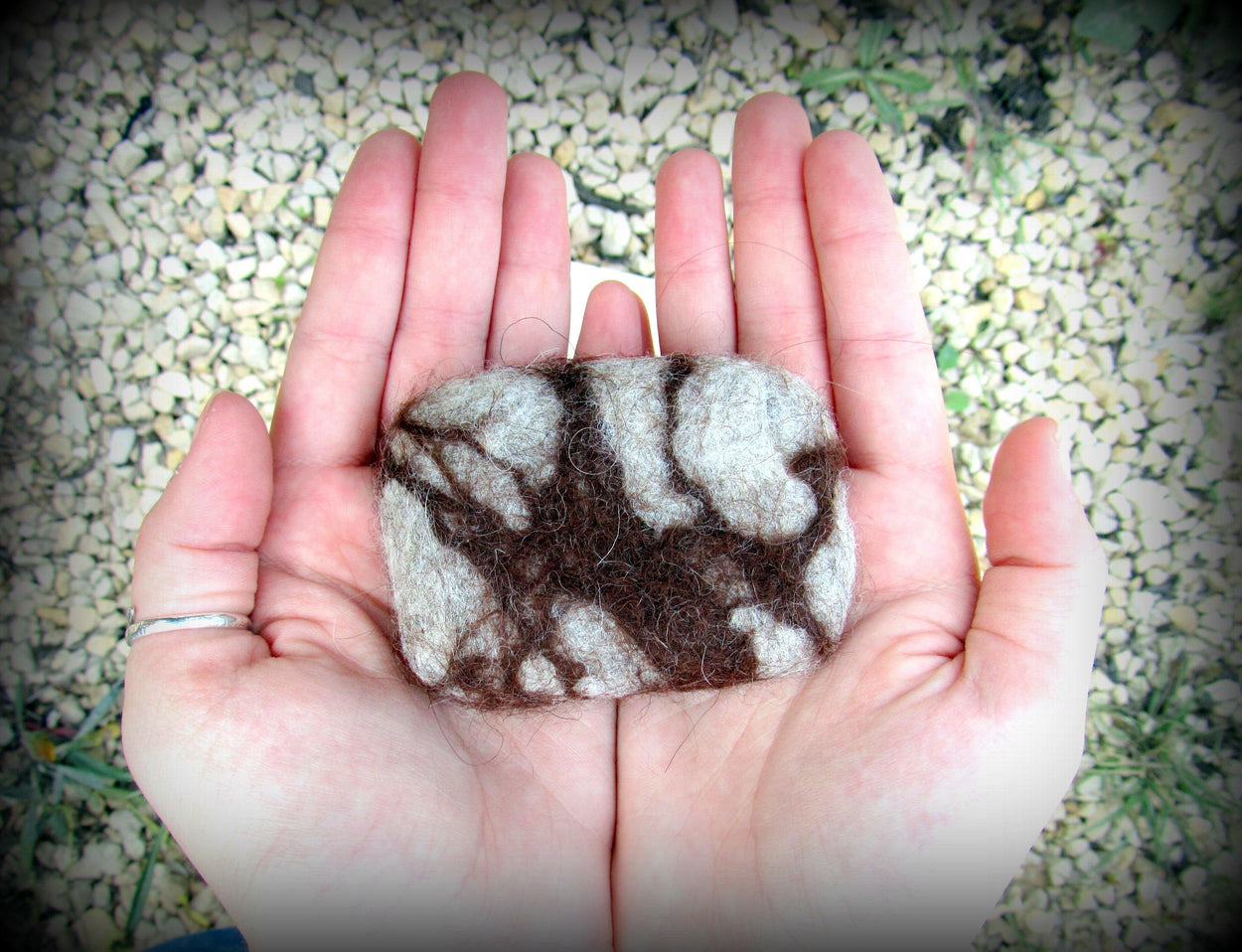 Felted Soap Unique souvenir in the form of a stone - GLEZANT designer goods store.