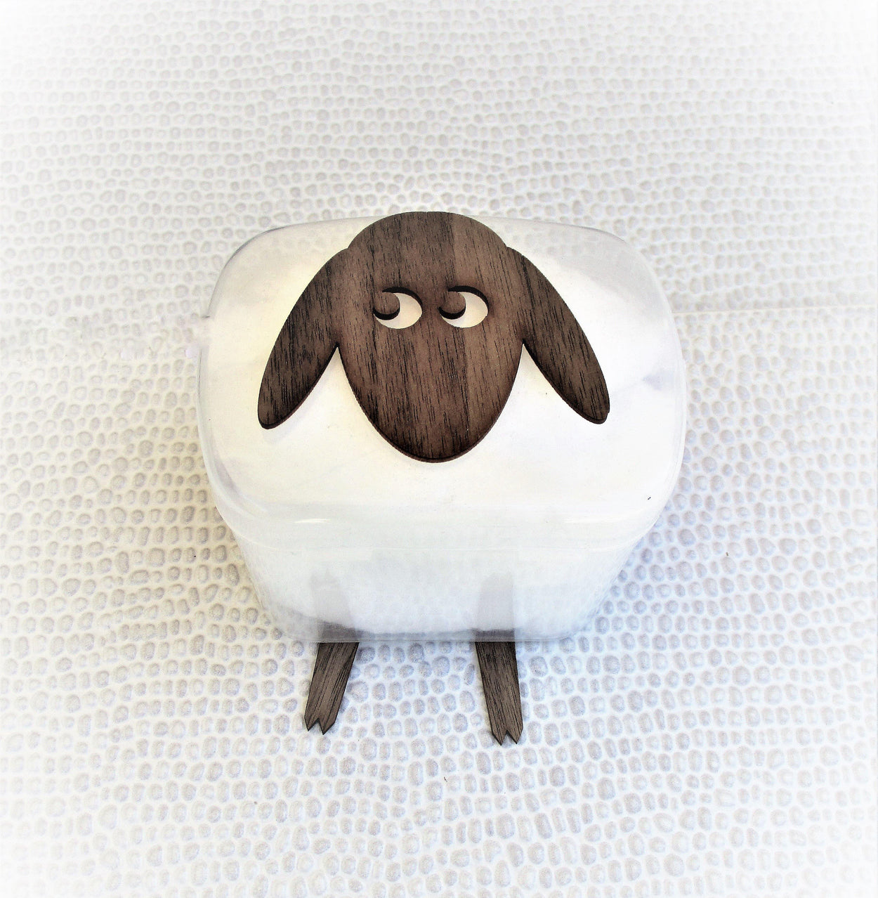 Lamb - A wall mounted box containing cotton buds. Funny Wall Decal - GLEZANT designer goods store.