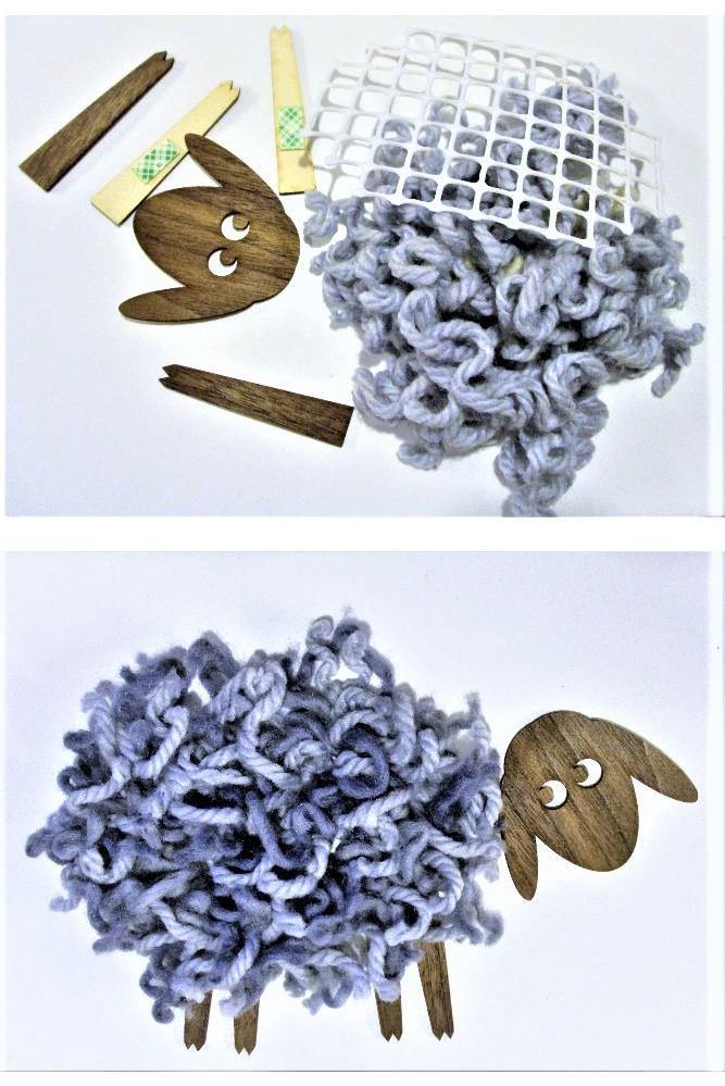 Lamb - Kids needlework Kits/ DIY / educational game for Kids - GLEZANT designer goods store.