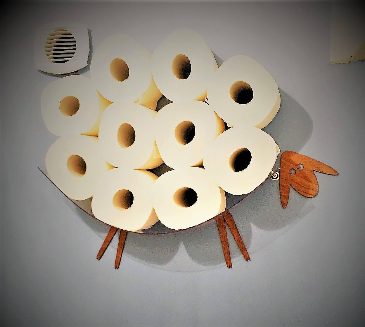 Shelf-Sheep for wall decoration and toilet paper storage - GLEZANT designer goods store.