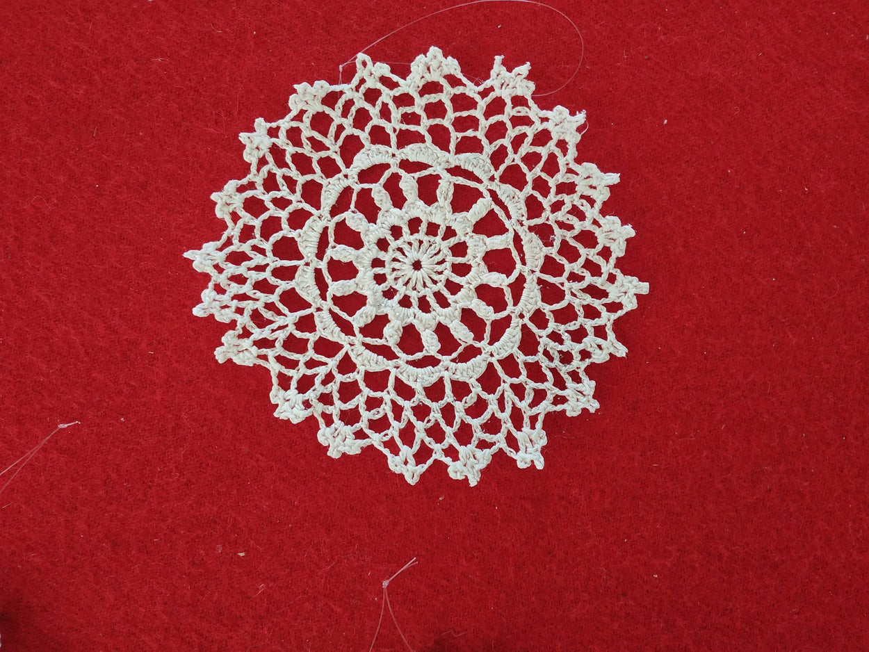 Set of 8 knitted snowflakes for Christmas Tree of as a decorations of the house - GLEZANT designer goods store.