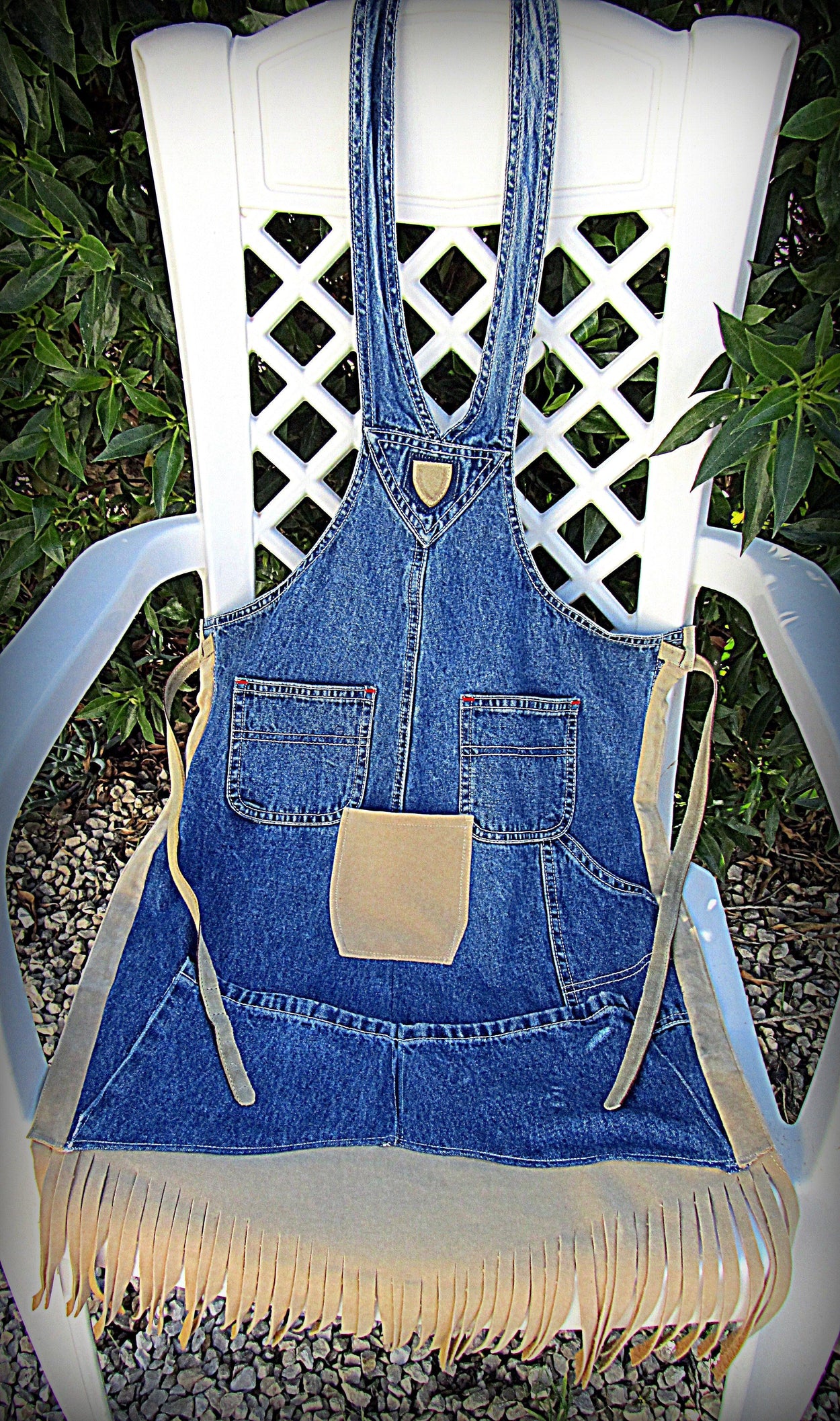 Universal Denim Aprons. Unisex gift. Barbecue/ Garden/Kitchen Apron - GLEZANT designer goods store. 