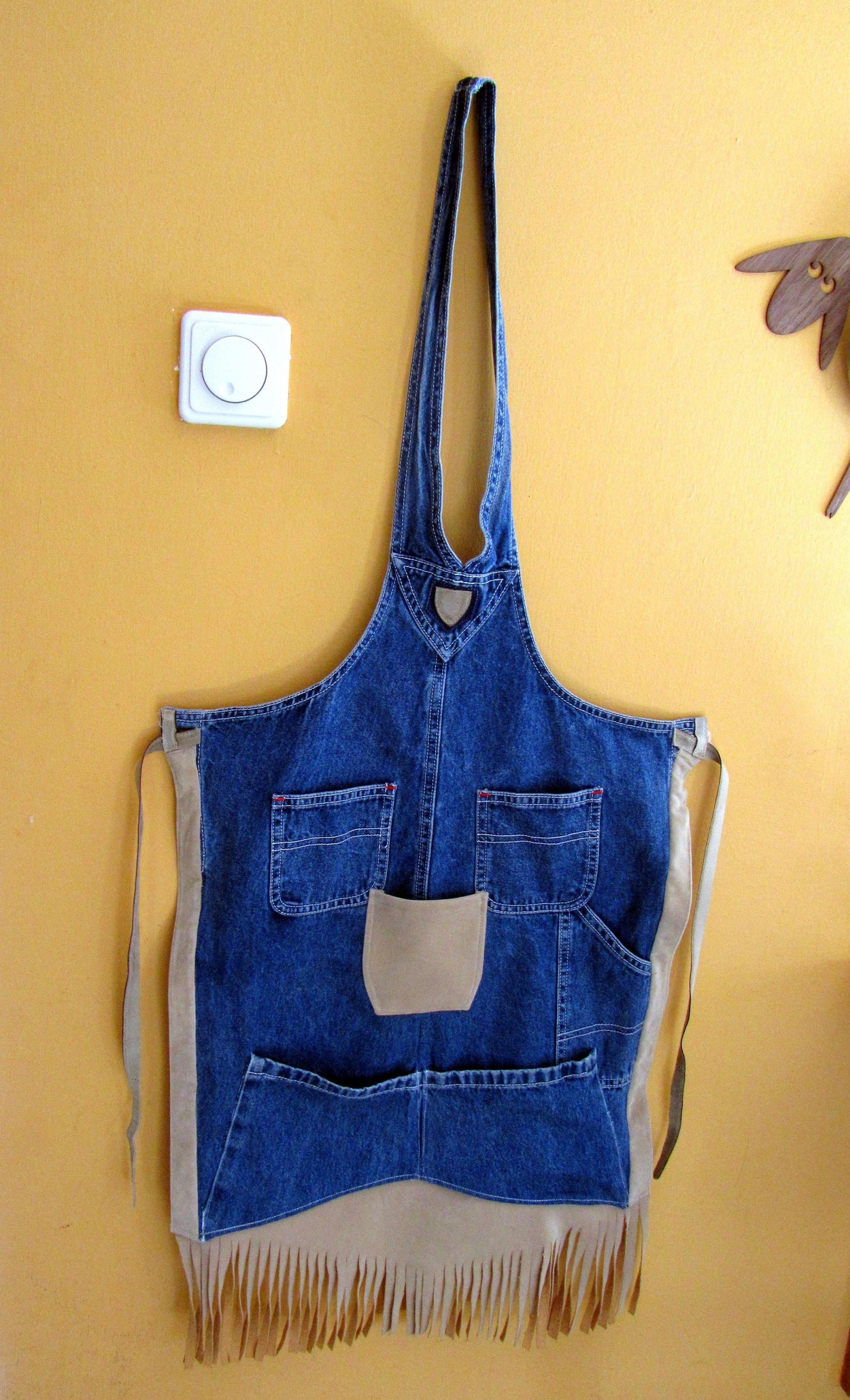 Universal Denim Aprons. Unisex gift. Barbecue/ Garden/Kitchen Apron - GLEZANT designer goods store. 