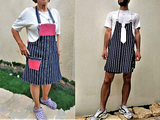 A set of denim aprons for HER and HIM