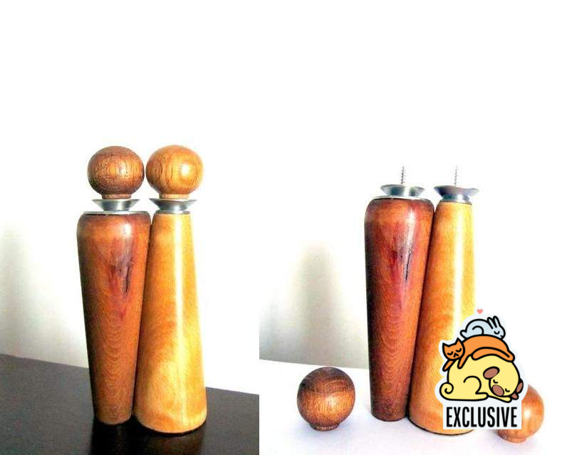 Modern wooden candlesticks Man & Woman - GLEZANT designer goods store. 